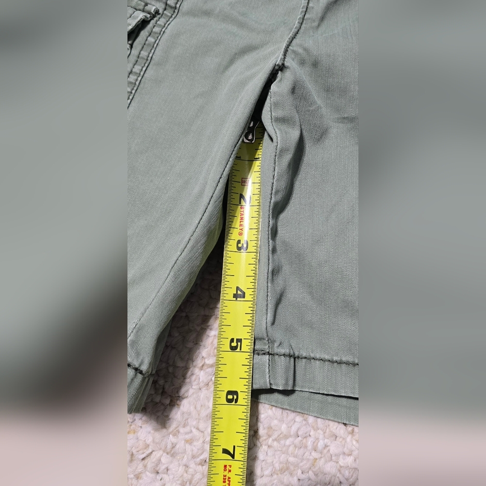 Polo Jeans Ralph Lauren Army Green Hampton Roll Up Shorts Field Pant Size 8 - Picture 3 of 8